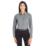 Devon & Jones CrownLux Performance® Ladies' Tonal Mini Check Woven Shirt